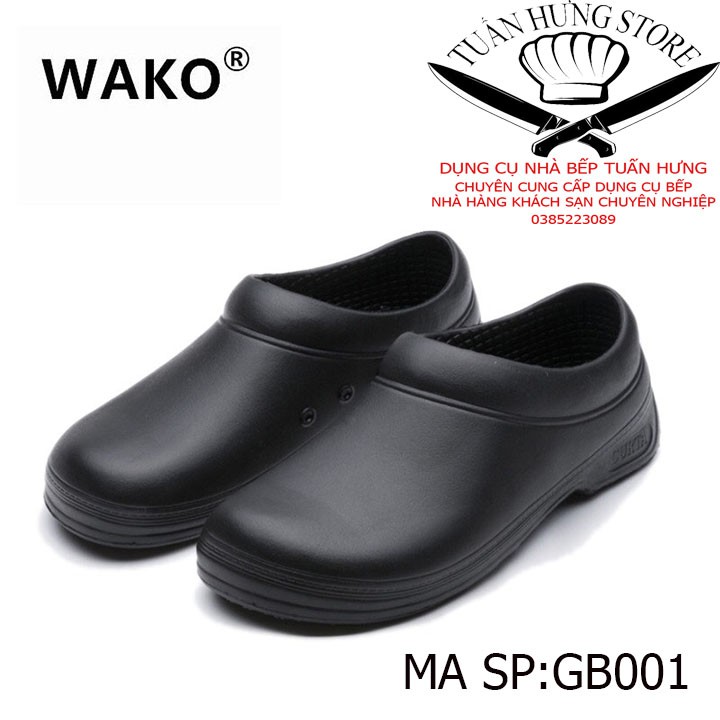 GIÀY ĐẦU BẾP HÀNG CHÍNH HÃNG WAKO - ĐẾ CHỐNG TRƠN TRƯỢT-gb01