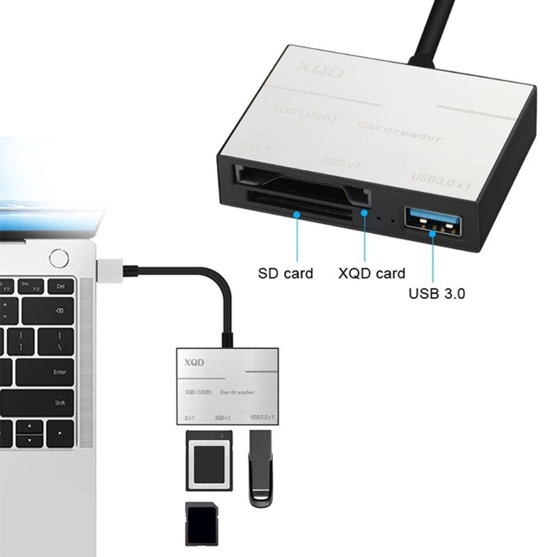 Đầu Đọc Thẻ Nhớ Hub Usb 3.0 Tốc Độ Cao 2 Trong 1 SD/Tf M2/MS