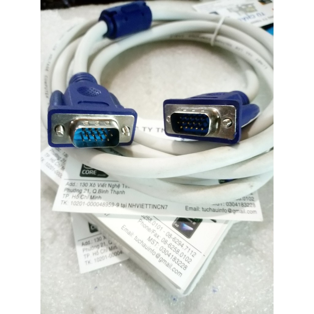 Cáp màn hình VGA 3 M, Chống nhiễu_Màu trắng