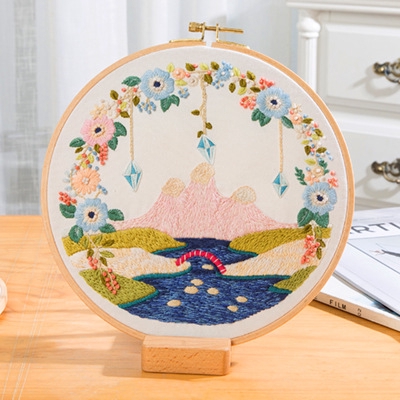 Embroidery diy material package handmade self-embroidered cloth art decorative painting adult beginner European style living room creative embroidery small painting