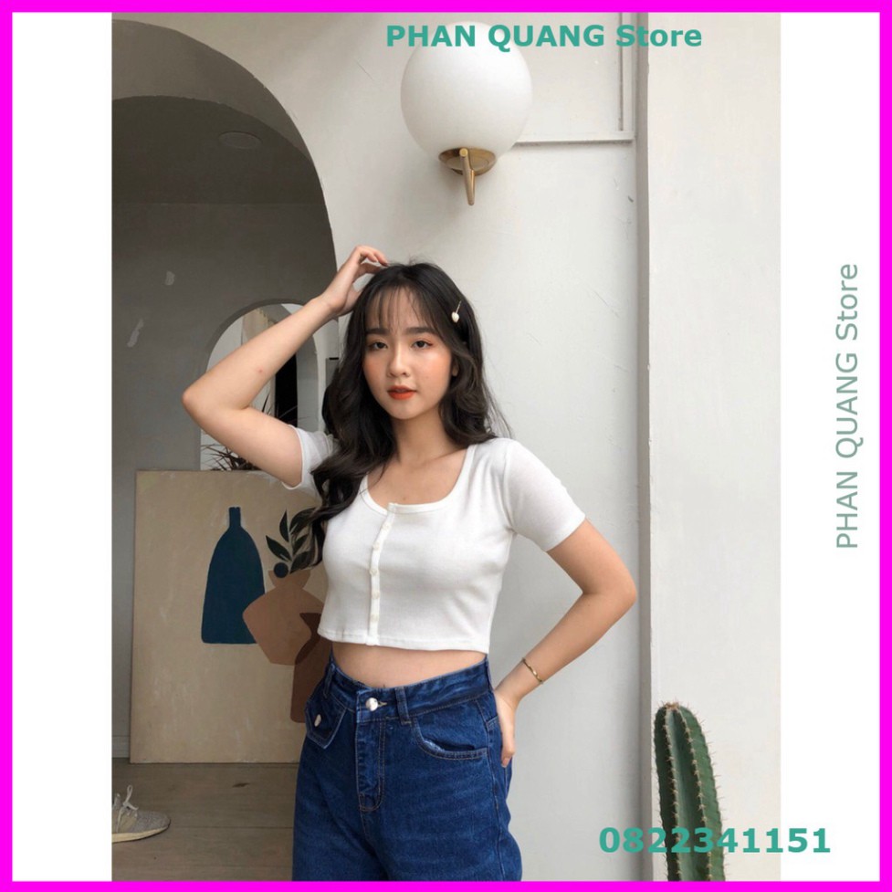 👗 ÁO CROPTOP LEN TĂM CÚC DỌC 6 MÀU LOẠI MỚI - CROPTOP CÚC NGỰC TÍM XANH MINT HOT - mẫu mới PQ-Shop