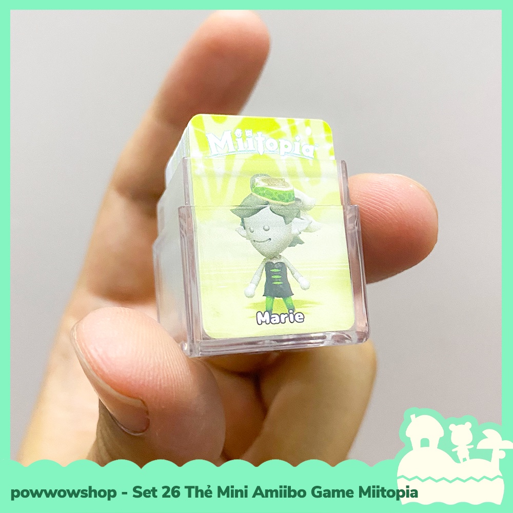 [Sẵn VN - Hỏa Tốc] Set 26 Thẻ Mini Amiibo Card Size Nhỏ Cho Game Miitopia Nintendo Switch / Lite / Oled