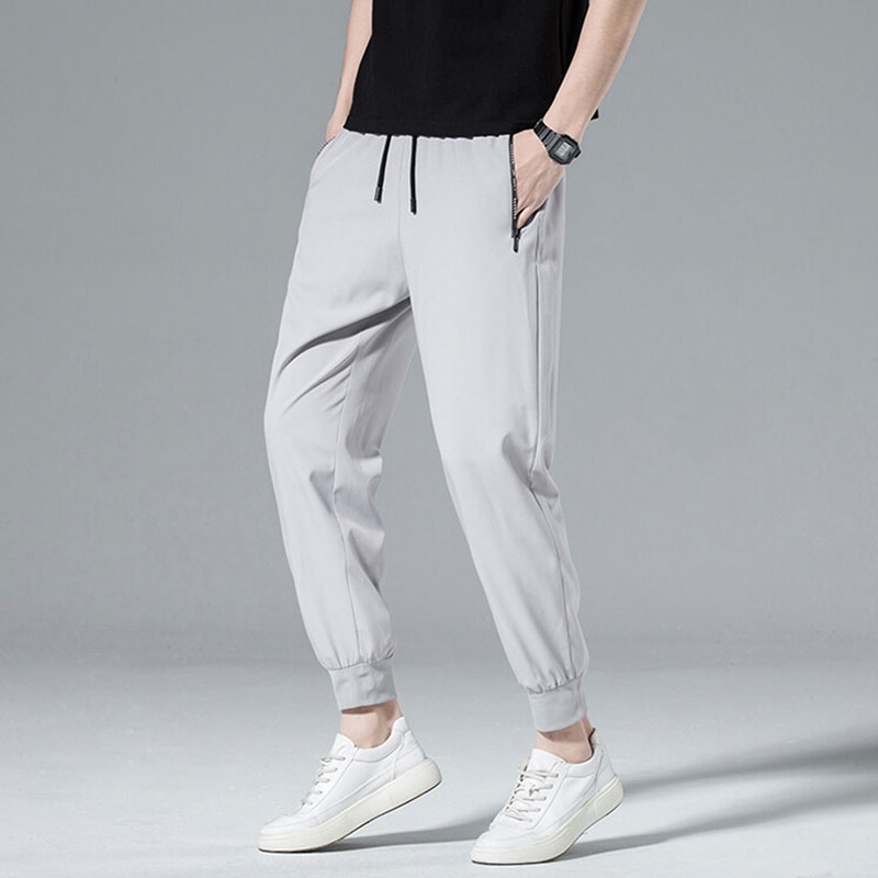 Quần Thể Thao Chất Liệu Lụa Mỏng Nhanh Khô Kiểu Dáng Đơn Giản Thời Trang Mùa Hè Cho Nam