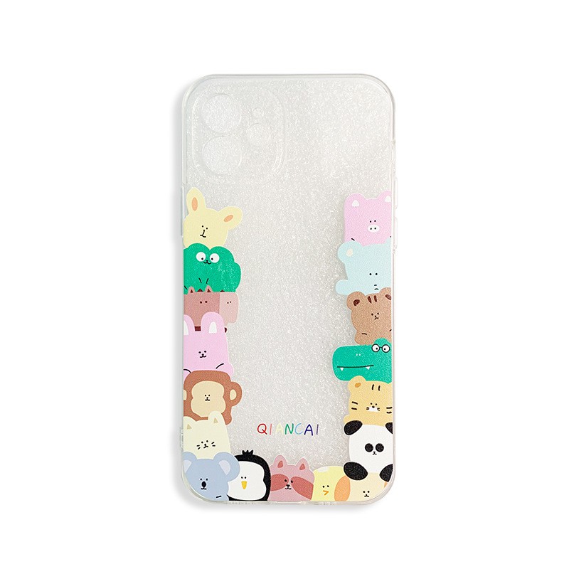 Ốp Trong Suốt Hình Sticker Cute Cho Iphone 12 Pro Max Đến 7 Plus-ZumiStore