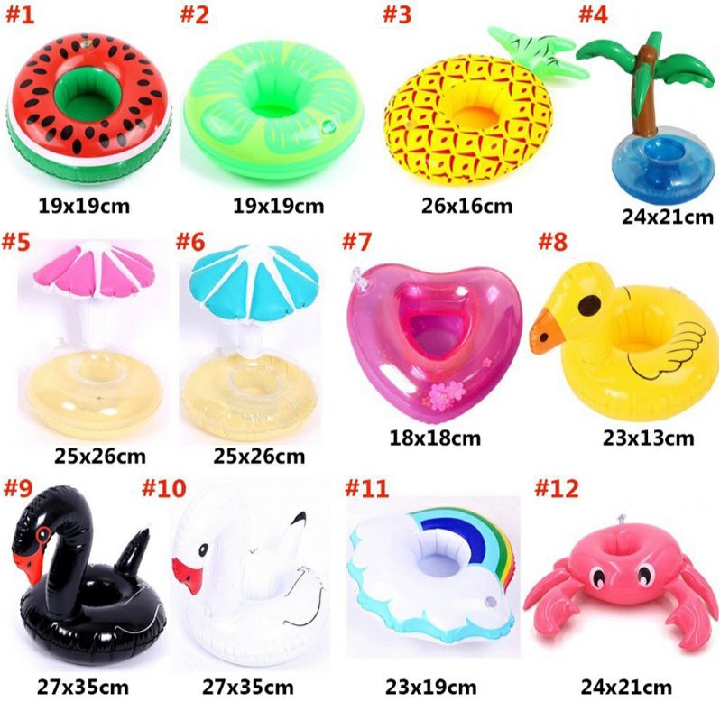 Phao Đựng Ly Cốc, Phao Để Ly Cốc Bơm Hơi Đựng Đồ Ăn Đi Biển, Du Lịch, Hồ Bơi Bền Đẹp