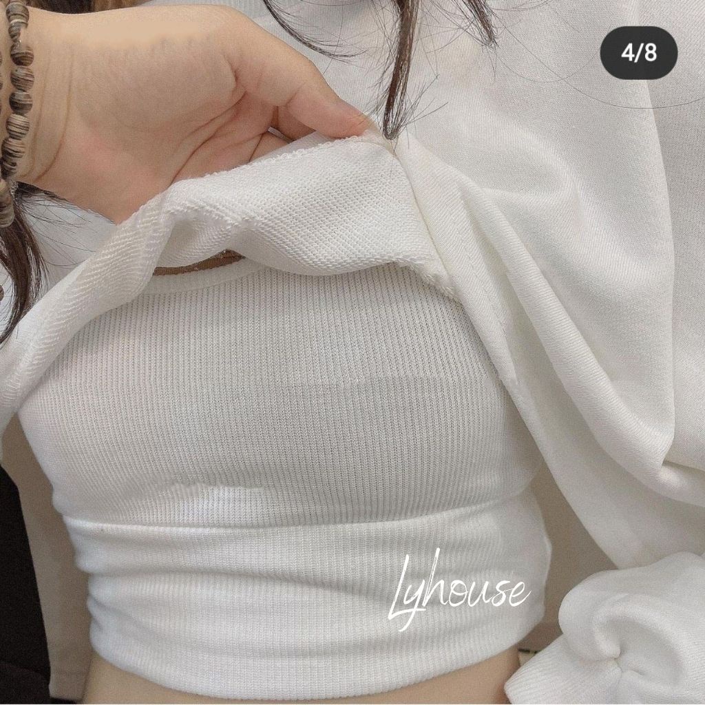 Set Áo Croptop Dáng Rộng Đắp Chéo BEE Ulzzang (Ảnh thật/Có Sẵn)