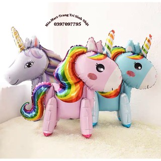 Bóng Nhôm Hình Ngựa Pony Cỡ Lớn Đủ Màu Trang Trí sinh Nhật Cho Bé, Trang Trí Phòng