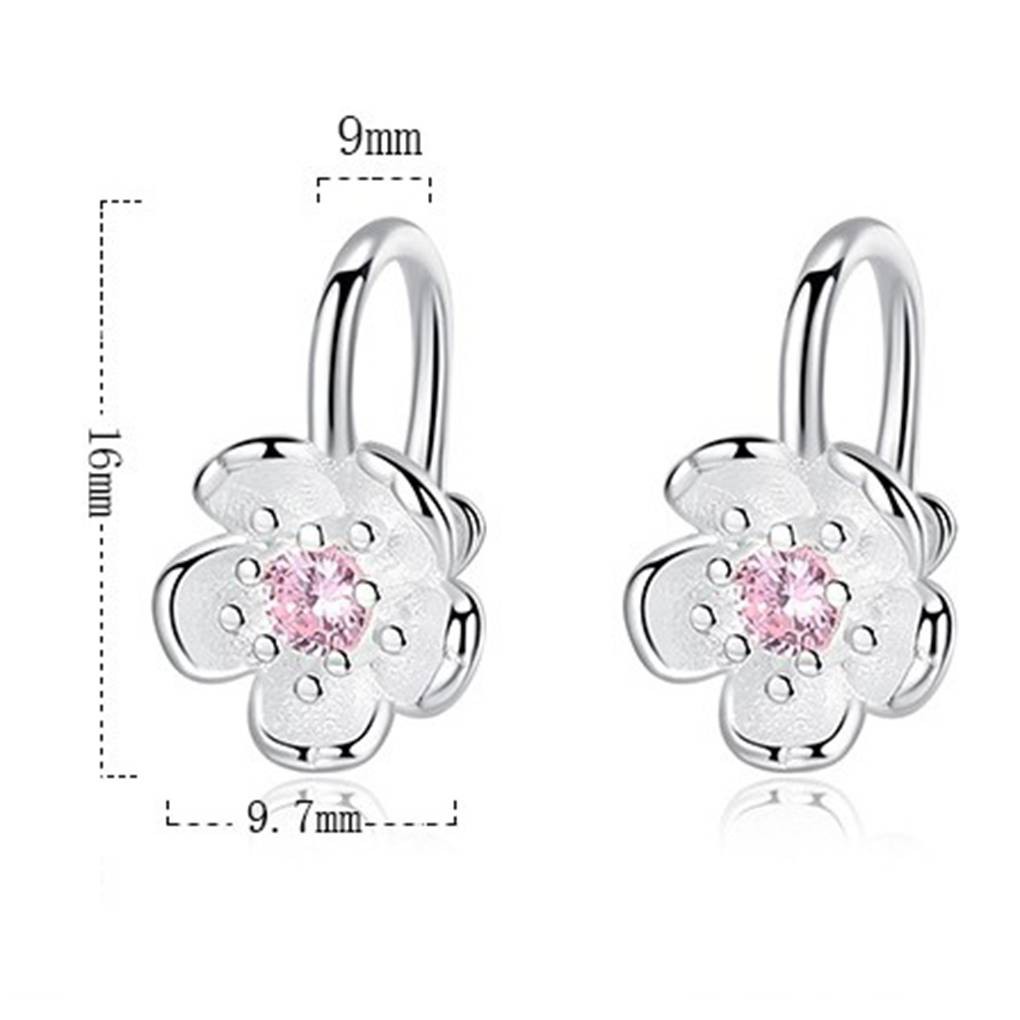 1 Đôi Hoa Tai Hình Hoa Anh Đào Cho Nữ