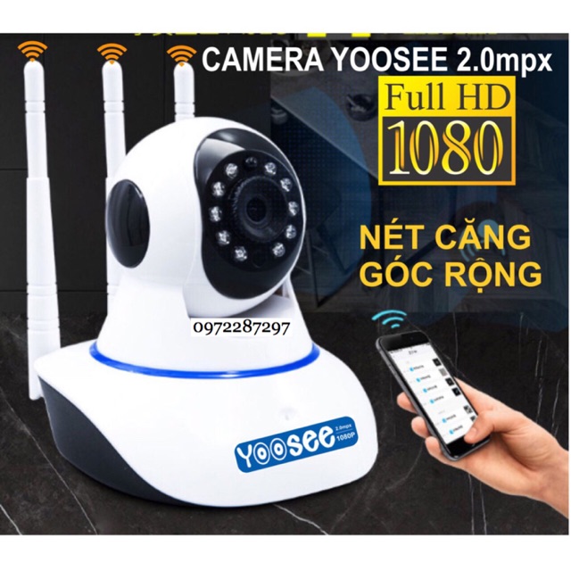 CAMERA WIFI 3 ANTEN 2.0Mpx SIÊU NÉT GÓC RỘNG