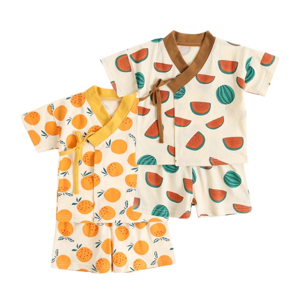 Bộ đồ ngủ 2 món Sanlutoz chất liệu cotton thời trang mùa hè dễ thương dành cho trẻ em