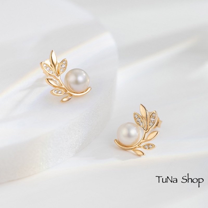 Khuyên tai tròn gắn ngọc nguyệt quế/ Bông tai/  Bạc cao cấp _ 𝐂𝐚𝐦 𝐤𝐞̂́𝐭 𝐜𝐡𝐮𝐚̂̉𝐧 𝐁𝐚̣𝐜 _ 𝐓𝐔𝐍𝐀𝐒𝐇𝐎𝐏 𝐓𝐫𝐚𝐧𝐠 𝐬𝐮̛́𝐜 𝐁𝐚̣𝐜