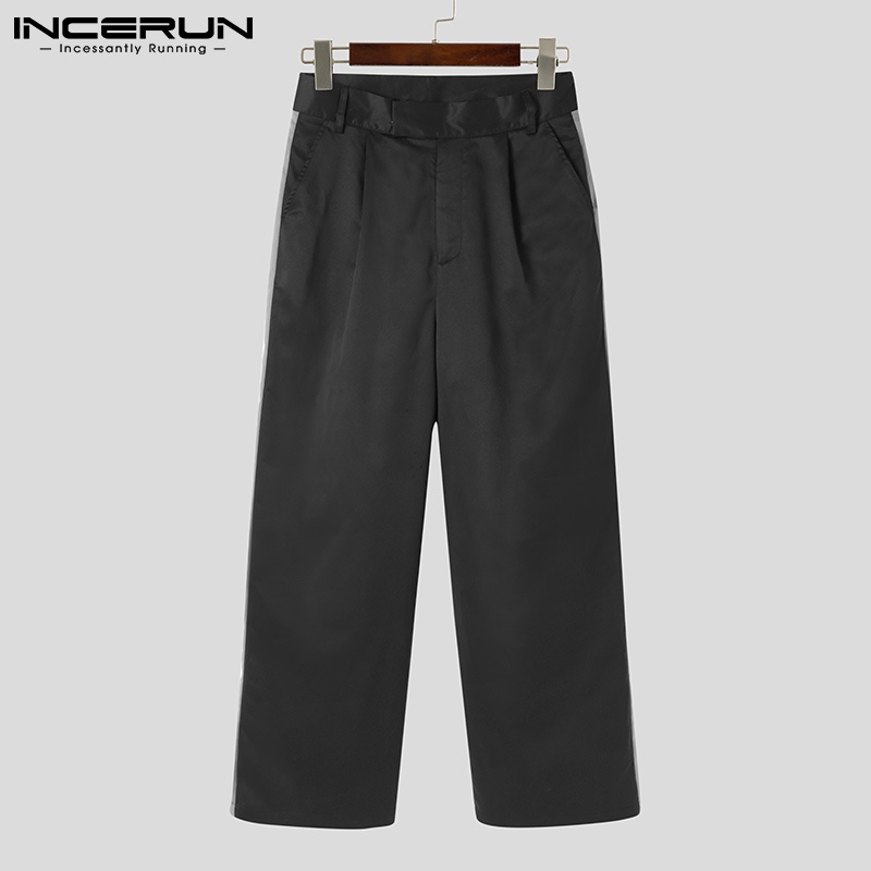 Quần baggy Incerun dáng dài phối màu cá tính dành cho nam