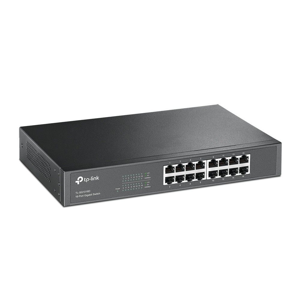 Bộ chia mạng TP-Link Switch 16 cổng RJ45 10/100/1000Mbps Gắn tủ/ Để bàn - TL-SG1016D