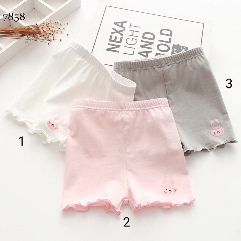 Quần legging đùi cho bé gái 1-7 tuổi chất cotton đẹp mềm mát Rio sẵn hàng