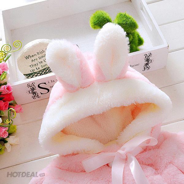 Áo khoác lông tai thỏ siêu dễ thương - Hàng cao cấp