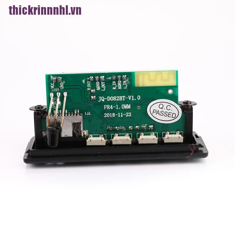 [rinhl]Car MP3 Decoder Board 5V 12V Audio Module USB TF AUX FM Radio Remote Control
