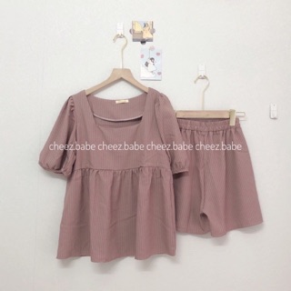 Set Bộ Đũi cổ vuông mặc nhà đi chơi