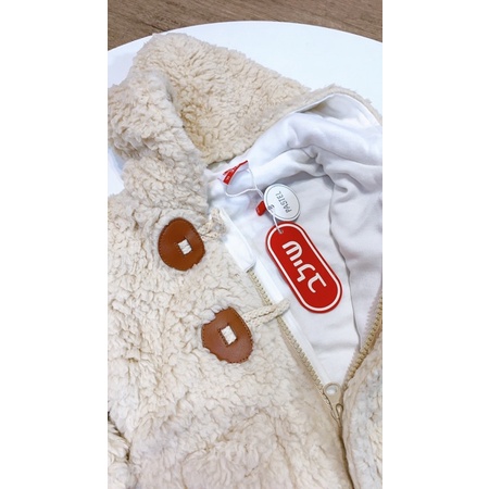 Áo khoác lông cừu Muji xuất dư size 0/3m-18/24m