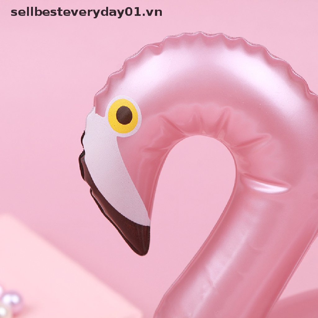 Giá Đỡ Cốc / Đồ Chơi Hình Chim Hồng Hạc Bơm Hơi Mini Dễ Thương