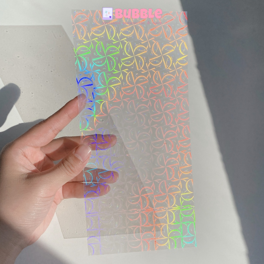 Màng cán hologram trang trí toploader photocard màng dán decal họa tiết holo decor sticker card des top