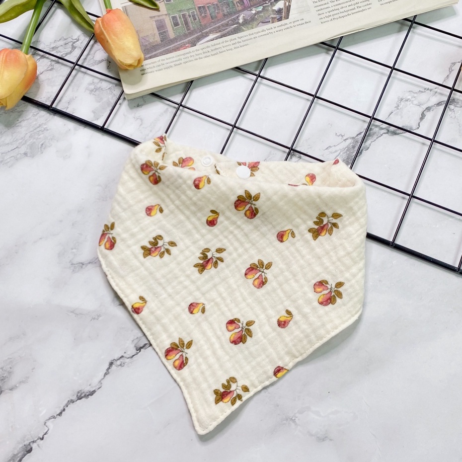 Yếm tam giác, yếm xô muslin, yếm dãi, khăn ăn dặm cho bé thoáng mát, thấm hút cực nhanh