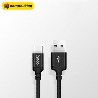 Cáp sạc nhanh Hoco x14 Type C 1M truyền dữ liệu tốc độ cao vỏ bọc dây dù chống rối dành cho Samsung Xiaomi Huawei