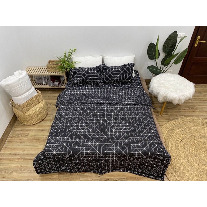 Bộ chăn ga gối hè cotton poly Boss Decor, chăn hè trần bông họa tiết mền đáng yêu