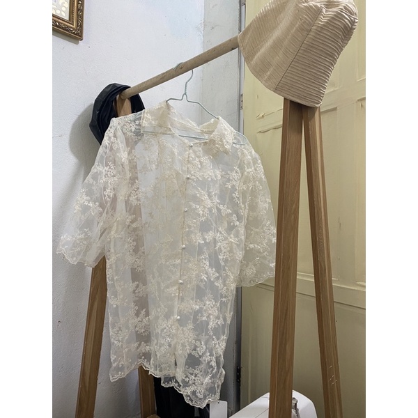 Áo Sơ Mi Xuyên Thấu Phong Cách Vintage Hàn Quốc