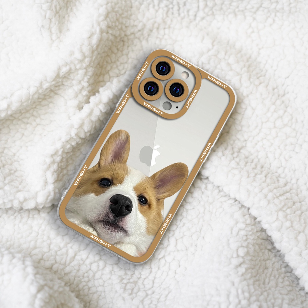 Ốp lưng iphone cạnh vuông chó Corgi đáng yêu Wrightcase 6plus/7/8/8plus/x/xs/11/12/pro/max/plus/promax