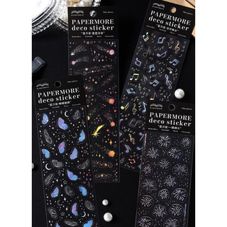 PAPER MORE_Decor sticker dán nhãn trong, họa tiết dải ngân hà galaxy