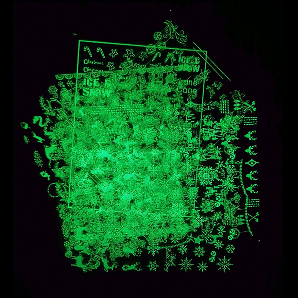 [Hàng mới về] Miếng dán trang trí móng tay nhiều hình tùy chọn dạ quang 3D DIY