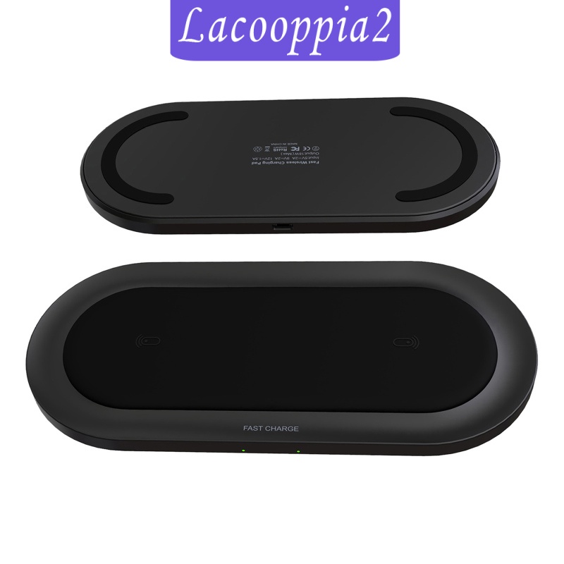 [LACOOPPIA2] Wireless Fast Charger 20W Qi Dual Charging Pad Charger for Samsung Universal