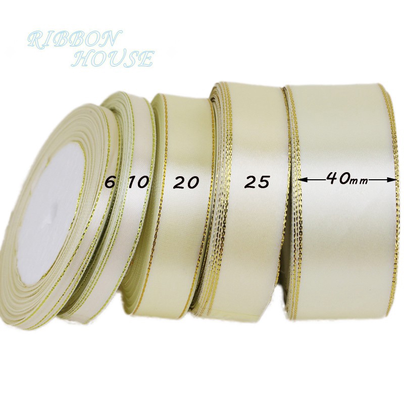 Cuộn Dây Ruy Băng Bằng Vải Satin Chất Lượng Cao 25 Yards