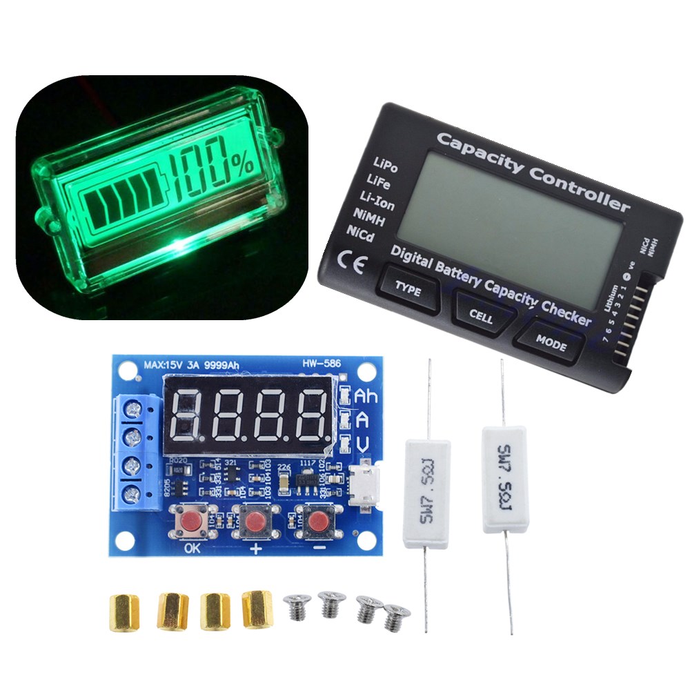 Thiết bị kiểm tra dung lượng pcbfun cho pin 18650 Li-Ion Lithium 7 +