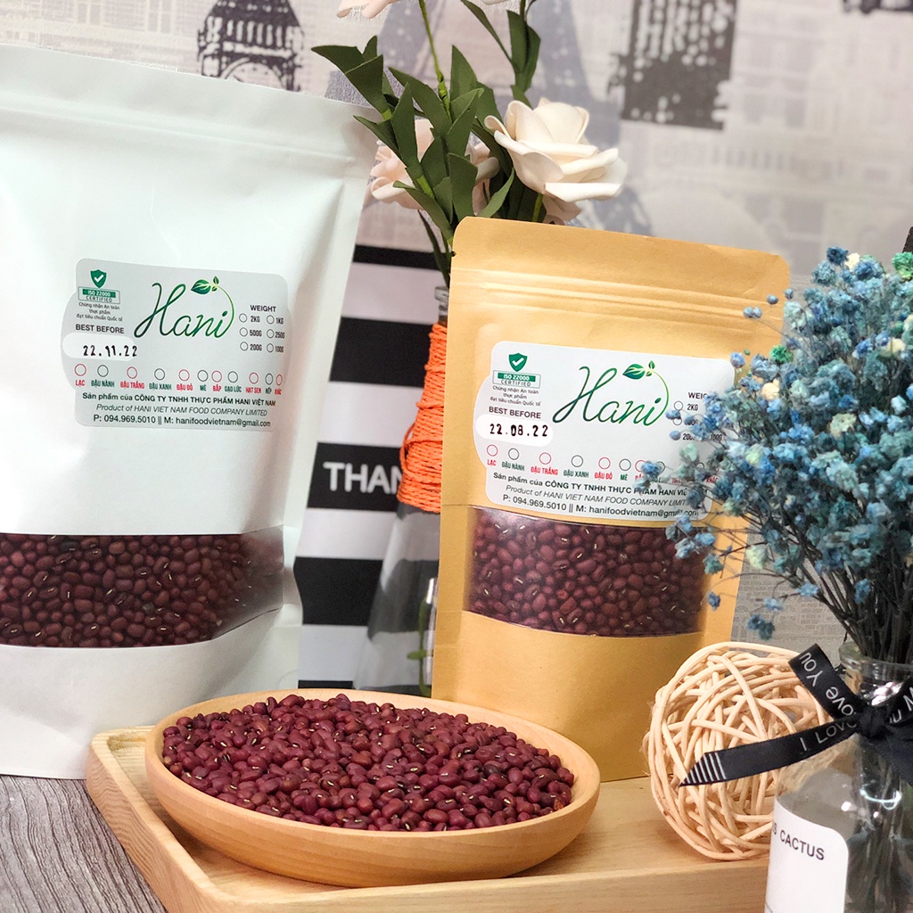 1Kg Đậu đỏ hạt nhỏ hữu cơ thuần chủng KHÔNG BIẾN ĐỔI GEN 100%  Nông Sản Hani Food