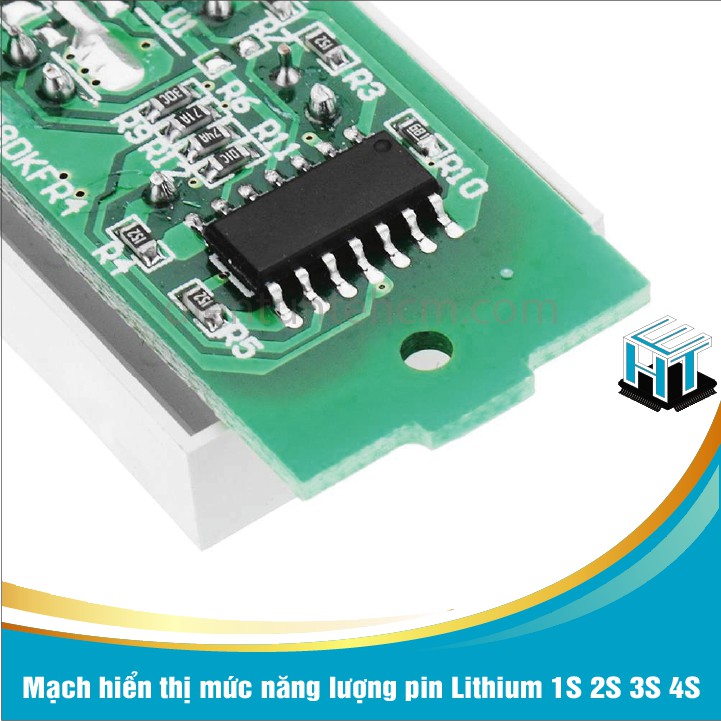 Mạch hiển thị mức năng lượng pin Lithium 1S 2S 3S 4S