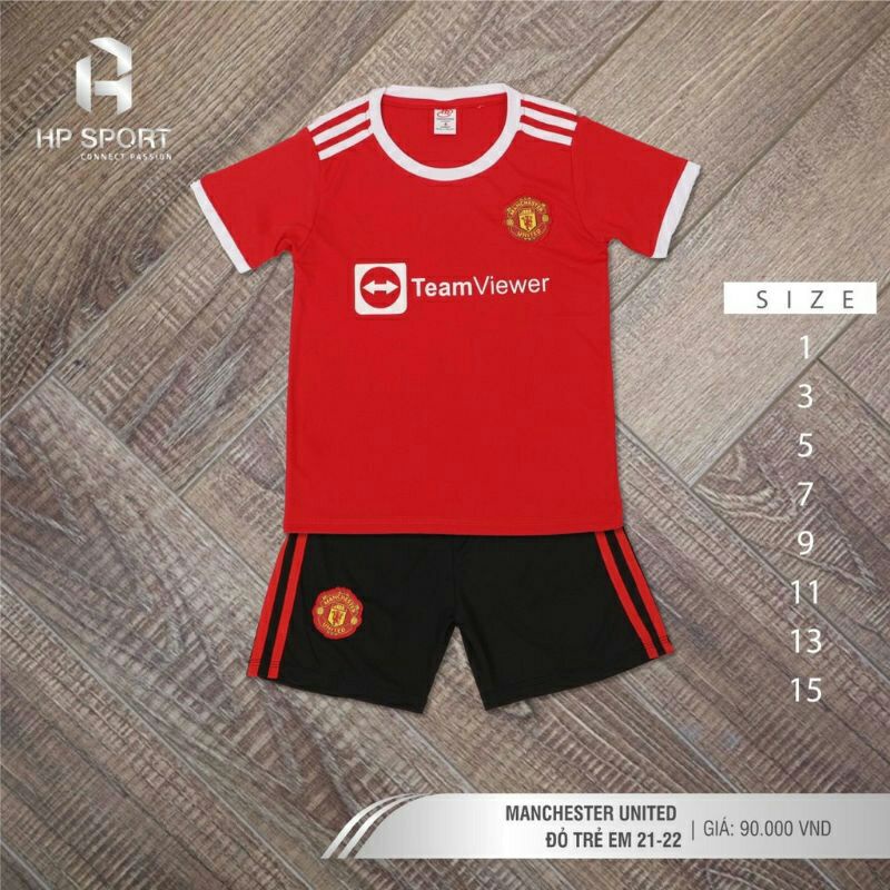 Bộ quần áo đá bóng trẻ em  các CLB hot 2021-2022 , thun Thái cao cấp ( cam kết y
