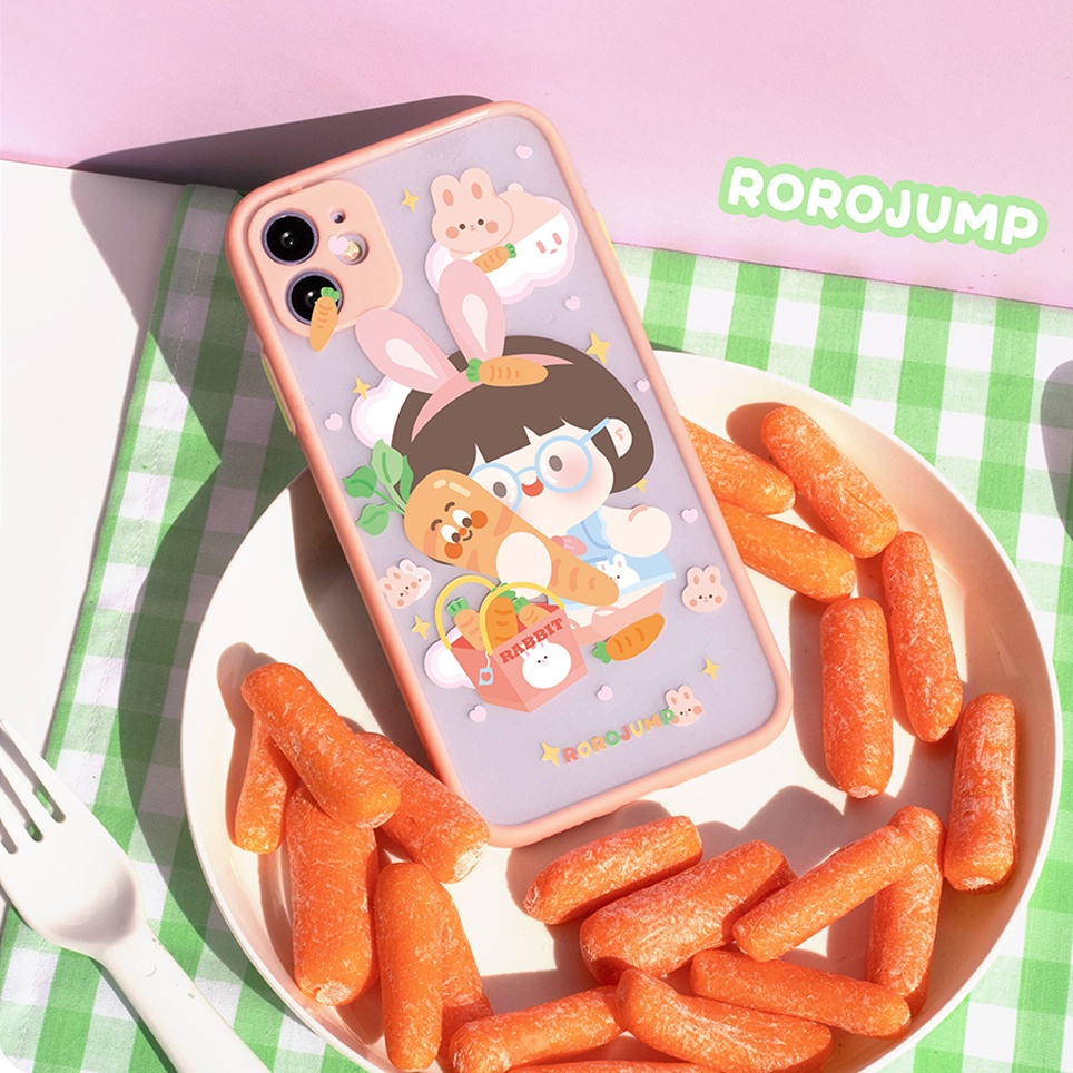 ốp iphone girl and carrot dễ thương ốp lưng iphone 6 7 8 x 11 12promax 12mini plus xsmax 11pro 11promax
