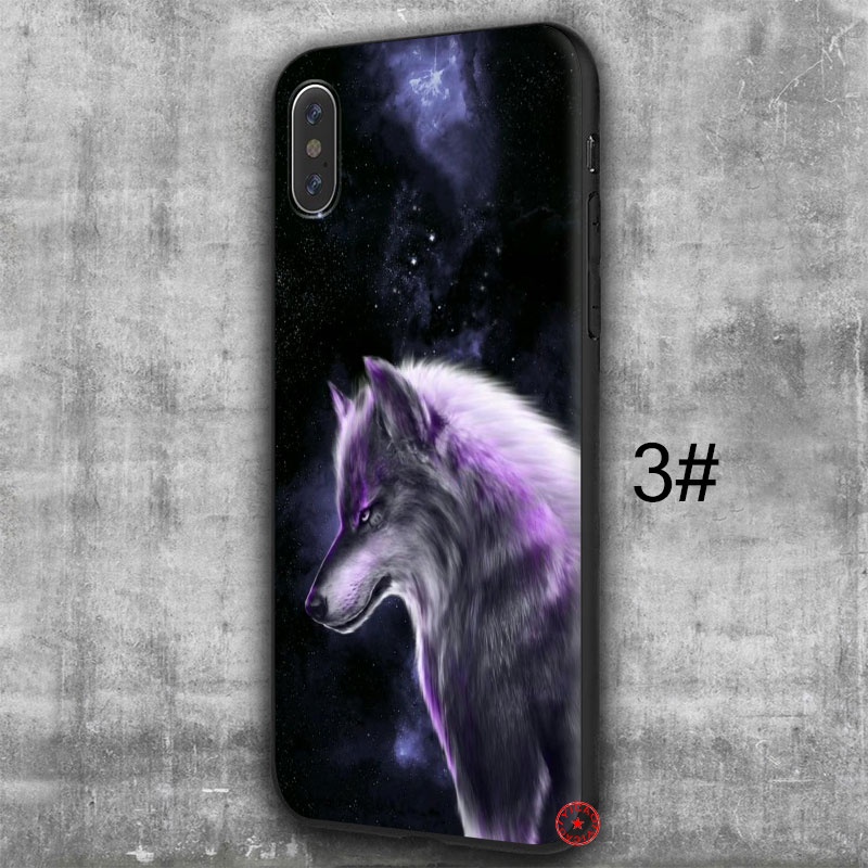 Ốp Điện Thoại Hình Chó Sói LY13 Cho iPhone SE XR 5 5S 6 6S 7 8 11 Pro Max Plus