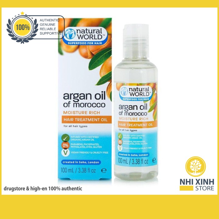 Tinh Dầu Dưỡng Tóc Argan Oil Of Morocco Moisture Rich