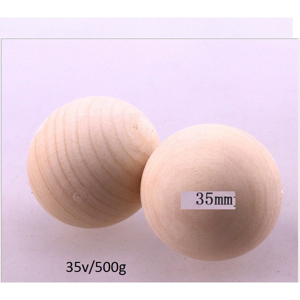 500gam hạt gỗ tròn KHÔNG LỖ màu kem tự nhiên đủ size từ 8-40mm