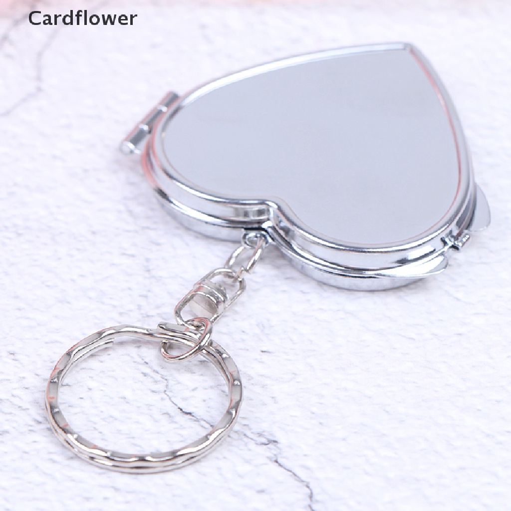 [Hàng mới về] Gương soi cỡ nhỏ gấp gọn bằng kim loại có móc khóa di động