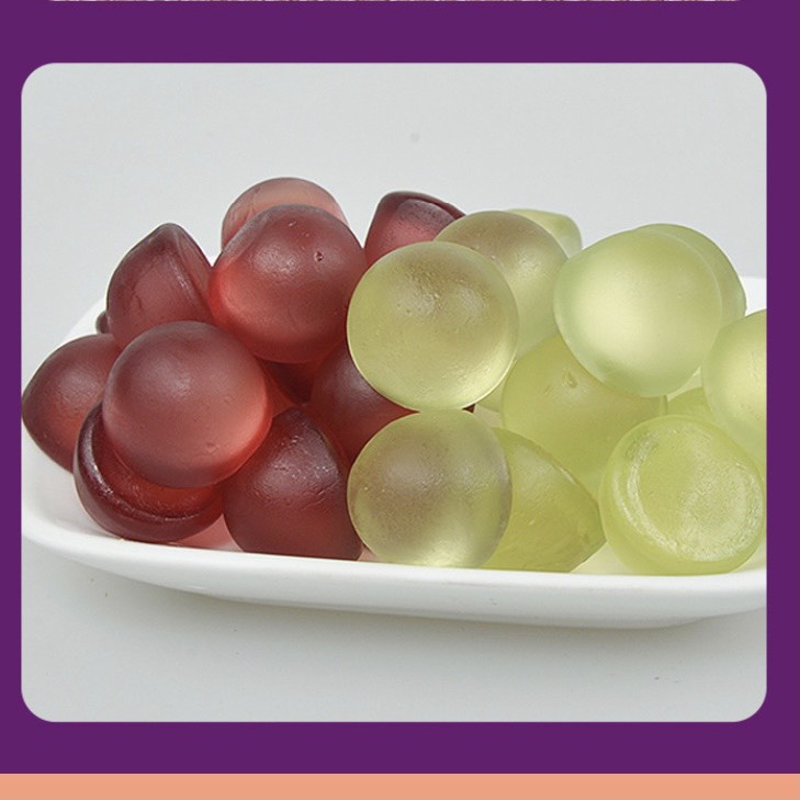 Xô kẹo dẻo lột vỏ chiết xuất từ nước ép trái cây nguyên chất ShengHoaJia 118g, đồ ăn vặt ngon rẻ Sài Gòn