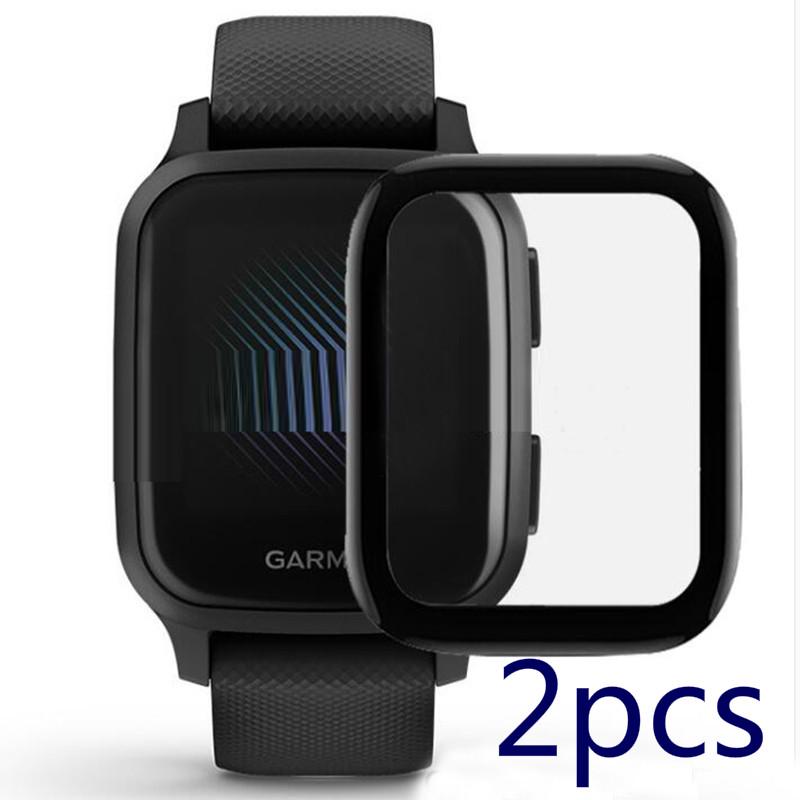 2pcs Garmin Venu SQ 3D Curved Edge Protective Film Full Cover Protection Watch Screen Protector