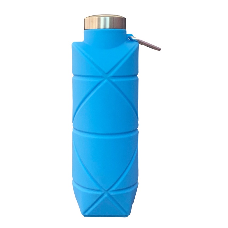 Bình nước silicone 700ml có thể gấp gọn chống tràn tiện dụng mang theo du lịch / tập thể thao