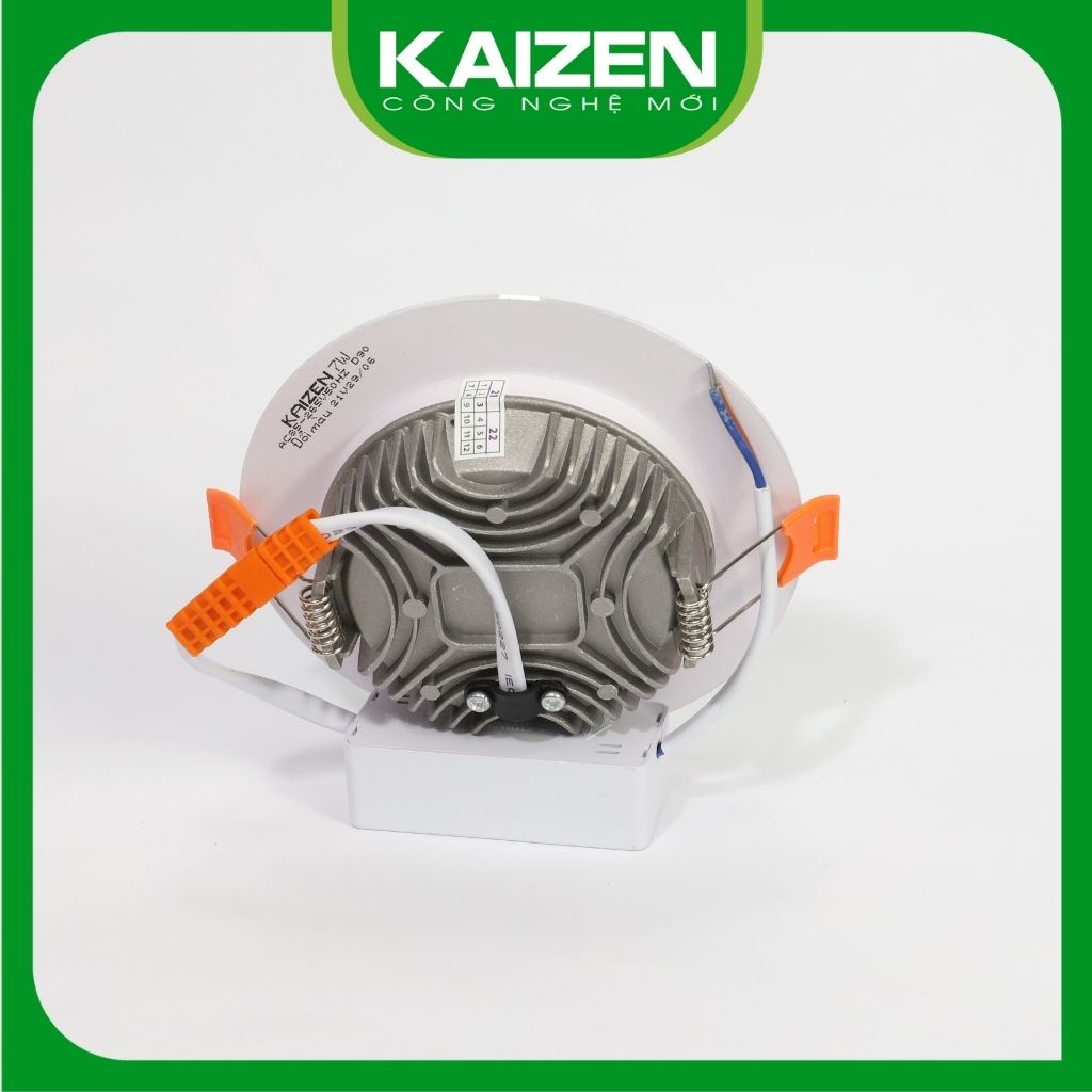 Đèn Led Âm Trần Downlight KAIZEN 7W Làm Từ Hợp Kim Nhôm Cao Cấp, Thiết Kế Hai Loại Đế Viền Đổi Màu