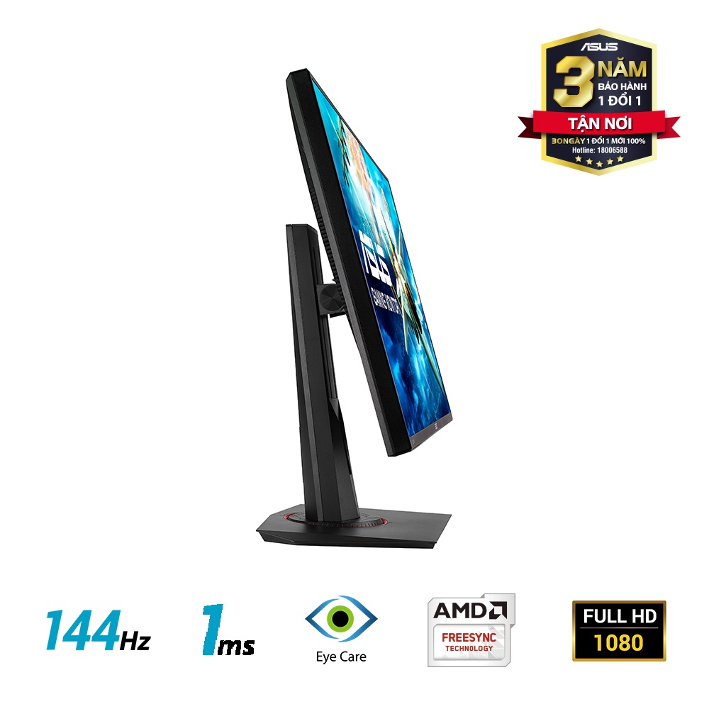 Màn Hình Game ASUS VG278Q 27 inch 144Hz 1ms G-SYNC Compatible, FreeSync Full HD 2 Loa - Hàng Chính Hãng