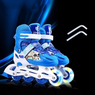 Giày trượt patin trẻ em - giày patin bánh xe phát sáng, điều chỉnh được độ rộng