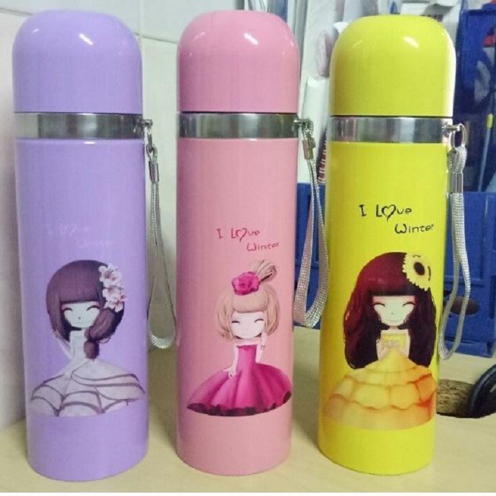 Bình Nước Giữ Nhiệt 2 Lớp Inox 500ml Tiện Dụng