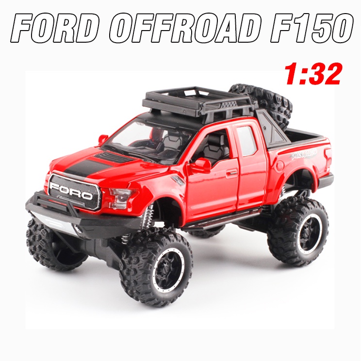 Xe mô hình ô tô Ford offroad bằng sắt tỉ lệ 1:32 có âm thanh động cơ và đèn